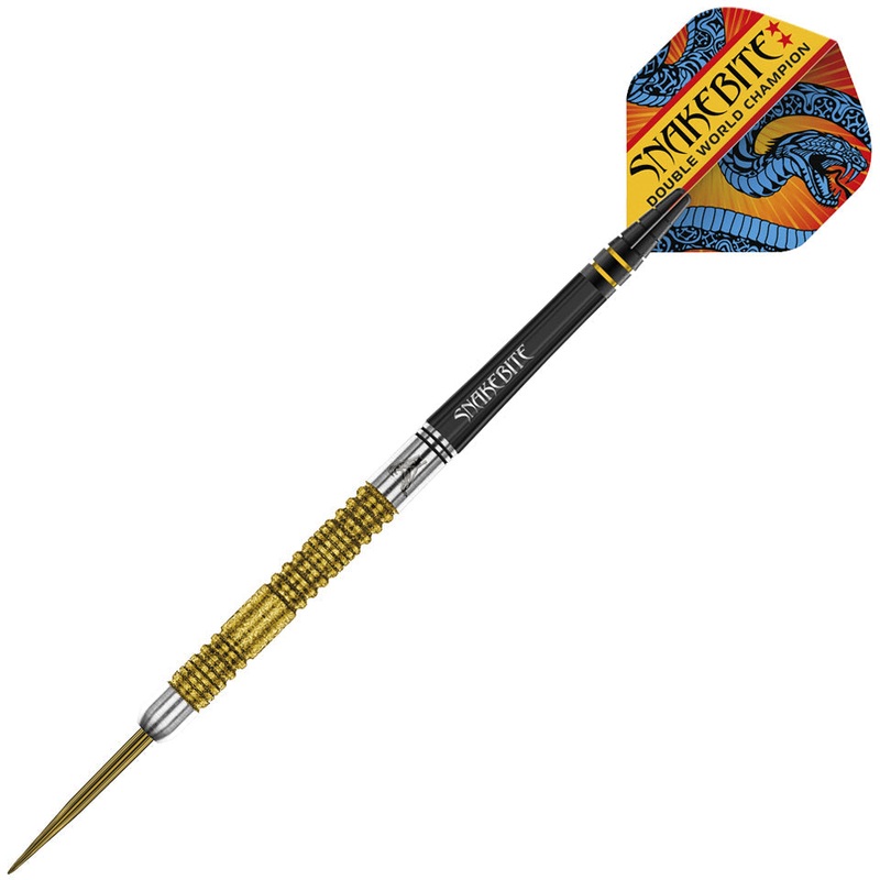 Red Dragon Peter Wright Snakebite Double World Champion SE Gold Plus Steel Tip Darts – 20gm