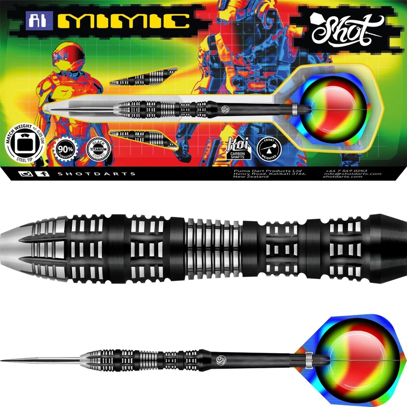 Shot – AI Mimic Darts – Steel Tip – 90% Tungsten – 23g 24g 25g 26g 23 grams
