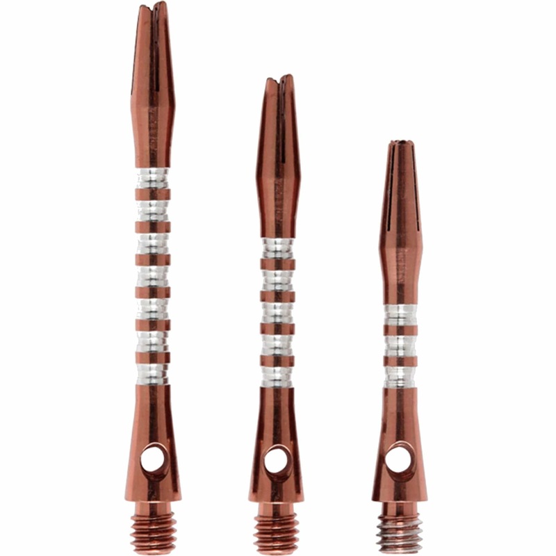 *Shot Pyramid Dart Shafts – Aluminium Anodised – Copper Short