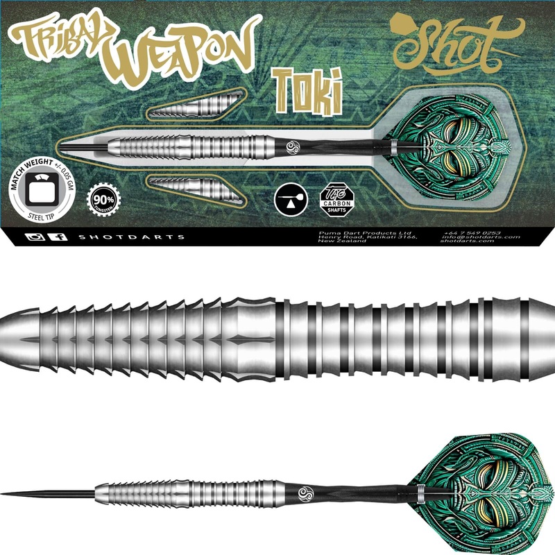 Shot – Tribal Weapon Toki Darts – Steel Tip – 90% Tungsten – 23g 24g 26g 28g 23 grams