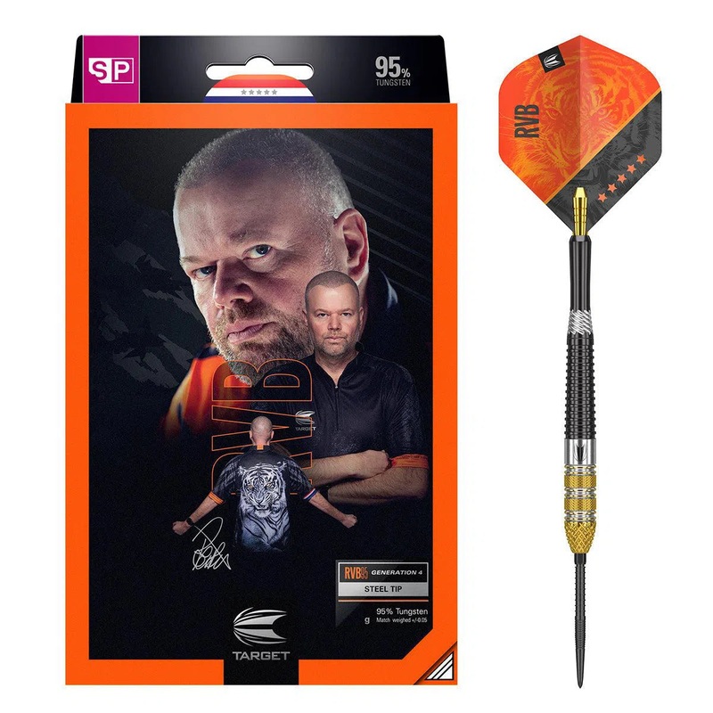 Target Darts Raymond Van Barneveld RVB95 Gen 4 SP 95% Tungsten Steel Tip Darts 21 GRAM