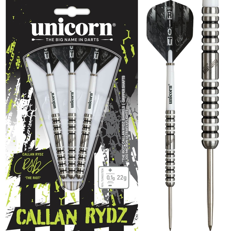 Unicorn Callan Rydz Darts – Steel Tip – 90% Tungsten – The Riot – Phase 2 22g