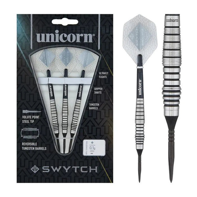 Unicorn Swytch Black 80% Tungsten Steel Tip Darts 21 GRAM