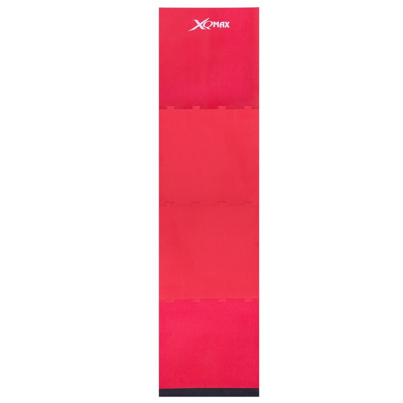 *XQMax Puzzle Dart Mat – 4 Piece Jigsaw Design – Includes Black Oche – Red
