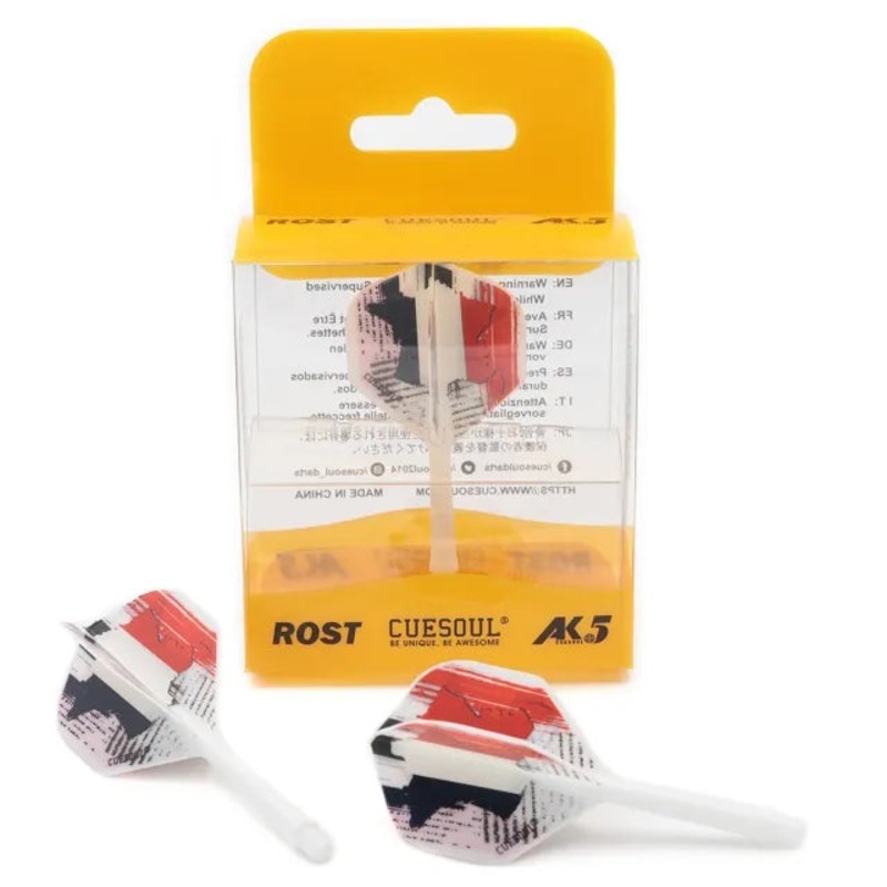 CUESOUL ROST AK5 Integrated Dart Shaft & Flight – Standard Shape – Medium – French Flag French Flag Medium (28mm in length excluding thread) Standard
