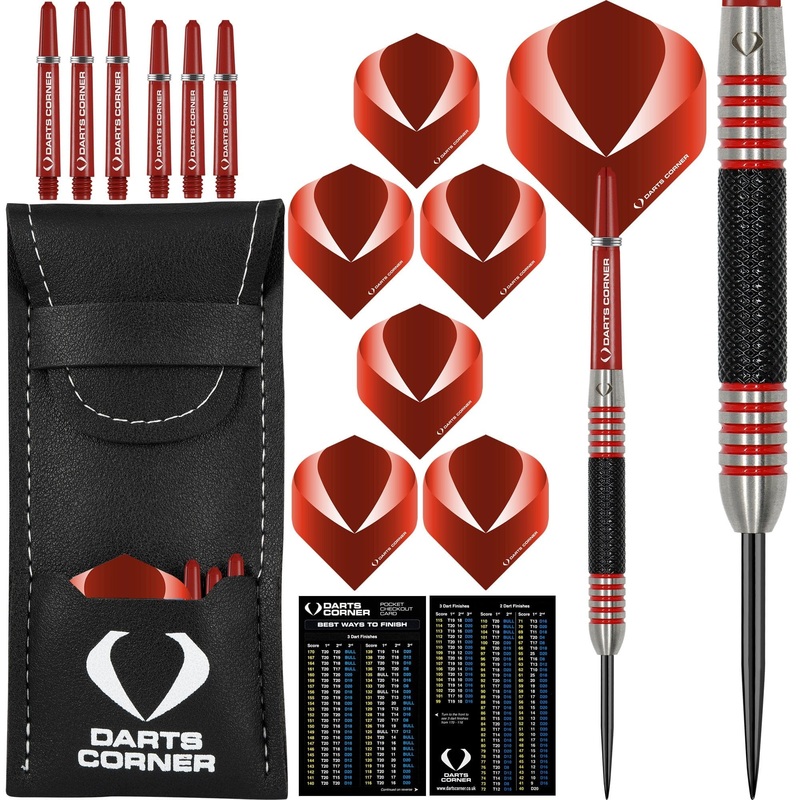 *Darts Corner Firescar Darts – Steel Tip – M1 – Red Ring 24g