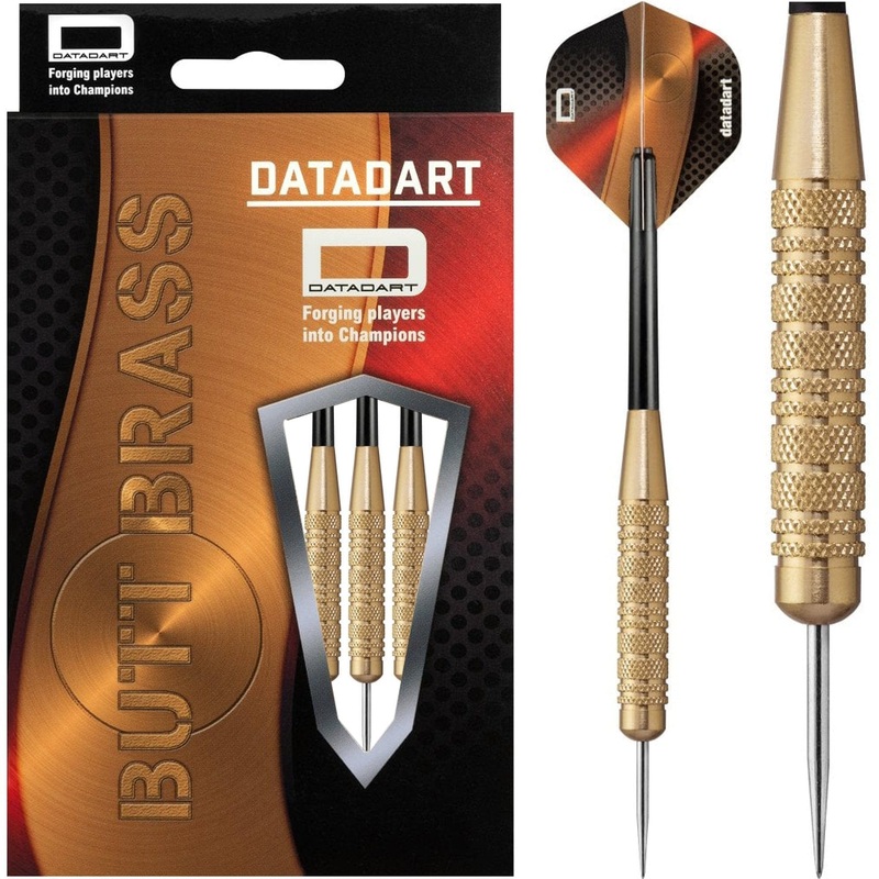 Datadart Butt Brass Darts – Steel Tip Brass – Knurled – 30g 30g