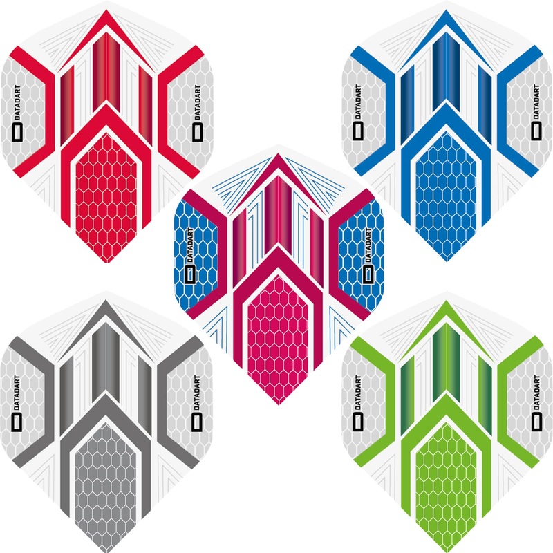 Datadart Dart Flights – Hex – No2 – Std – Grey Grey Blue