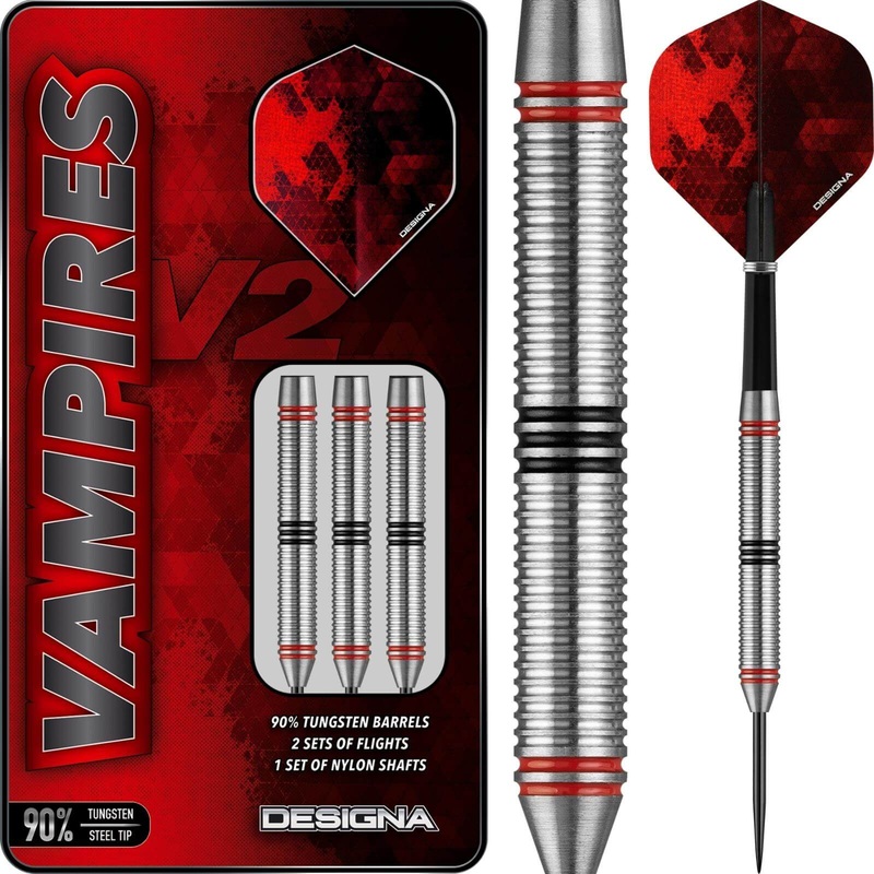 Designa – Vampires V2 M4 Darts – Steel Tip – 90% Tungsten – 22g 24g 26g 22 grams