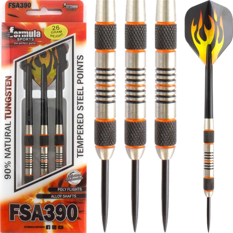 Formula Sports – FSA390 Darts – Steel Tip – 90% Tungsten – 26g