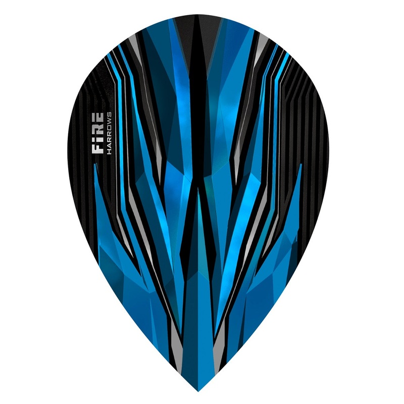 Harrows Fire Aqua Pear Dart Flights Aqua