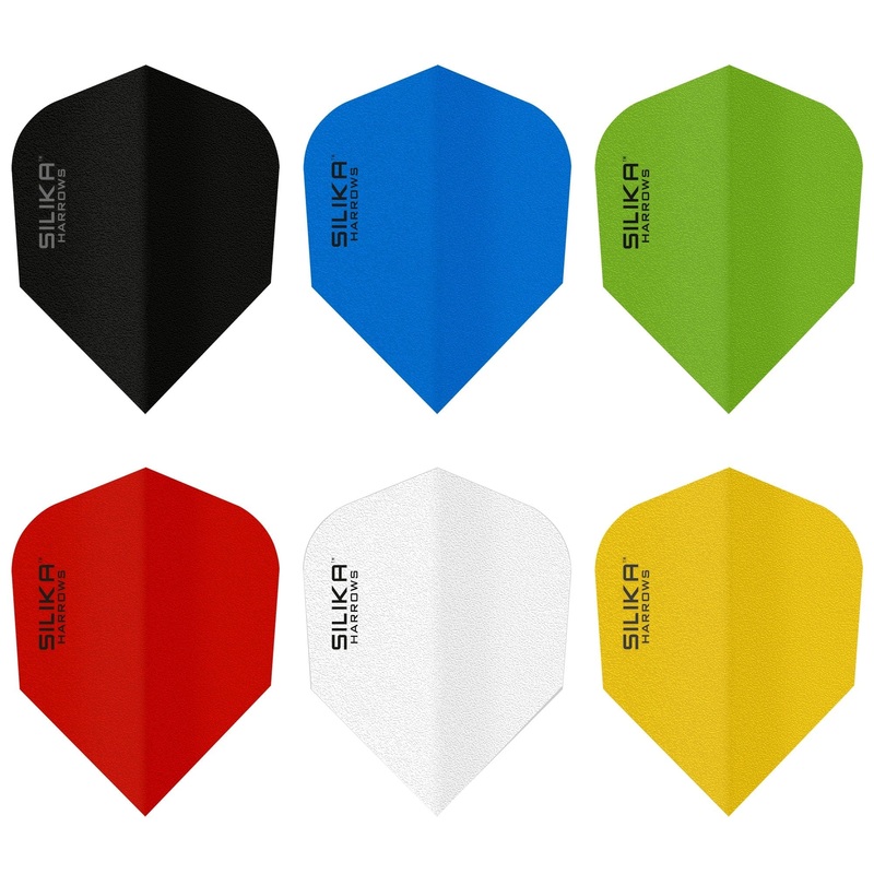 *Harrows Silika Dart Flights – Tough Crystaline Coated – Std – No6 – Solid Colours Black