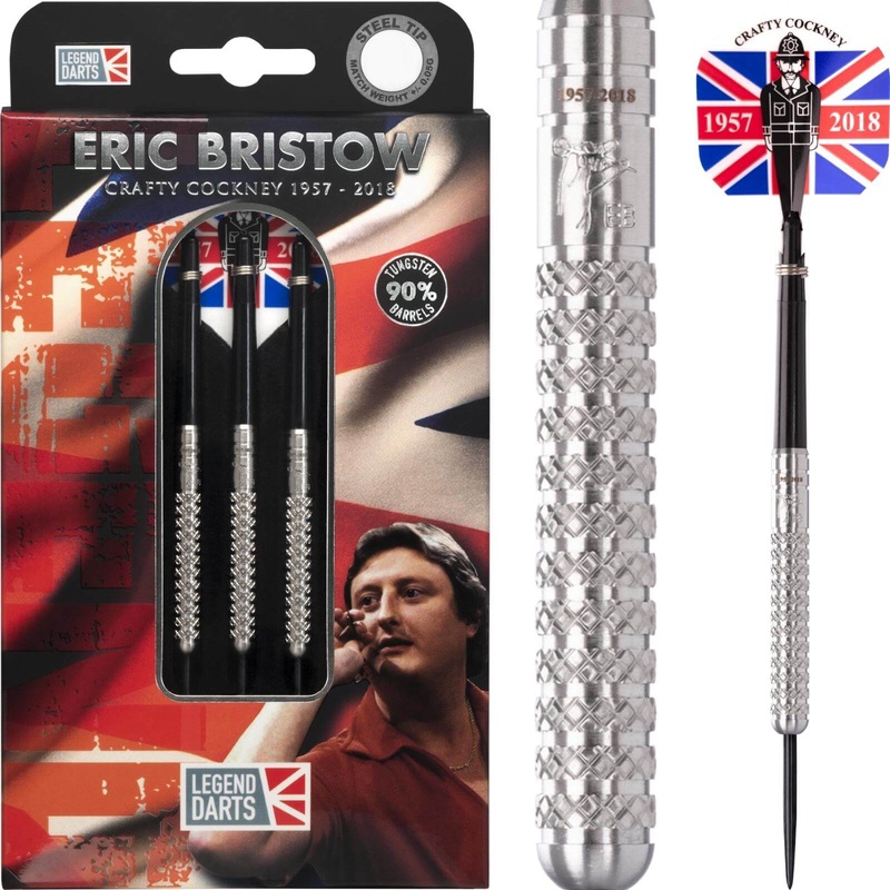 Legend Darts – Eric Bristow Natural Knurled Darts – Steel Tip – 90% Tungsten – 21g 23g 25g 21 grams