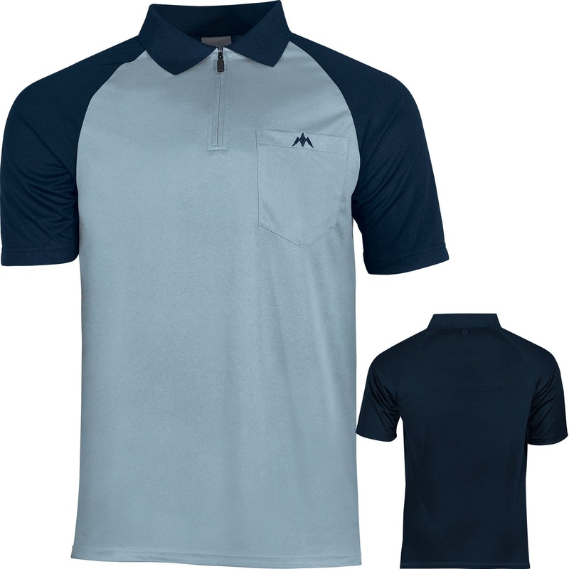 *Mission Darts EXOS Cool FX Dart Shirt – Navy Blue & Sky 2XL
