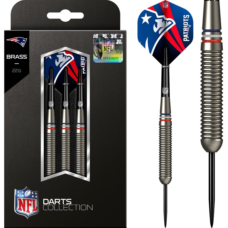 NFL – Steel Tip Brass Darts – Official Licensed – New England Patriots – 22g 22g