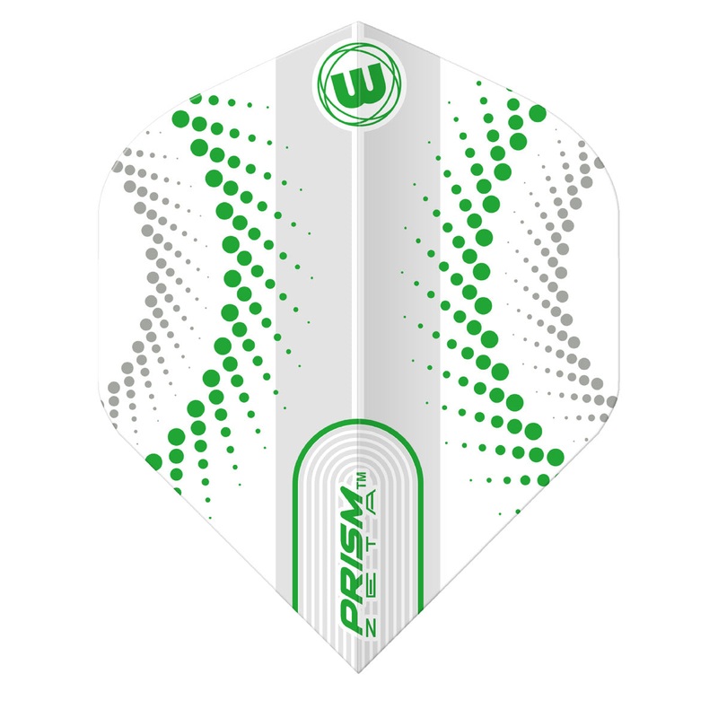 Prism Zeta Circles White and Green Standard Dart Flights by Winmau