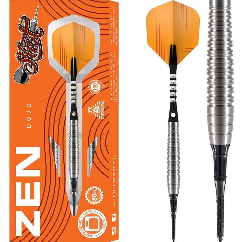 Shot Zen Series – Soft Tip Tungsten Darts – Dojo 18g