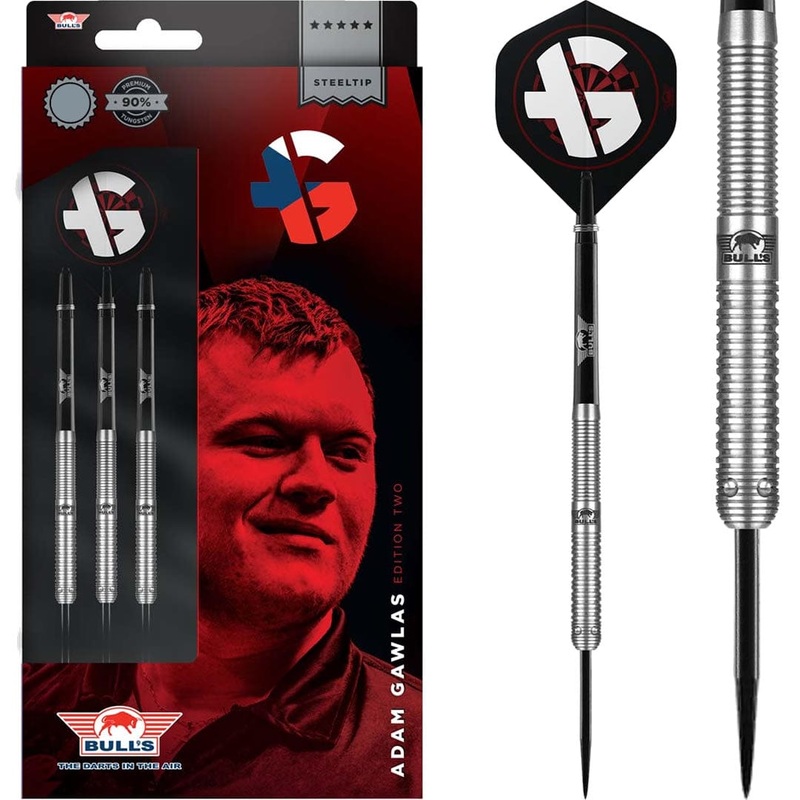 *Bulls Adam Gawlas Darts – Steel Tip – 90% Tungsten – E2 – Natural 22g