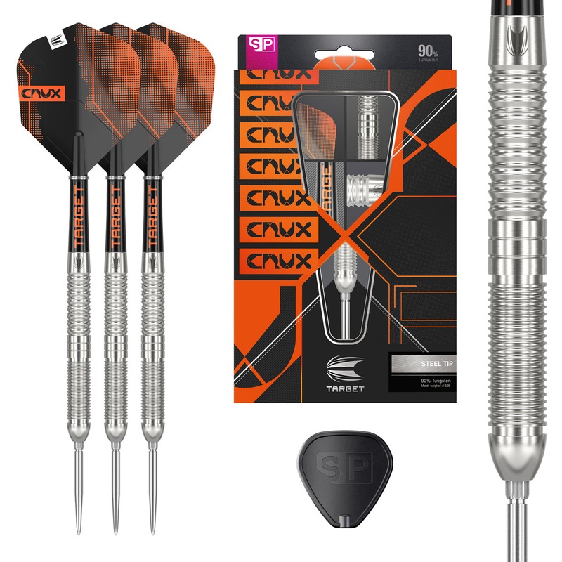 Crux 01 90% Tungsten Swiss Point Steel Tip Darts by Target 22 Gram