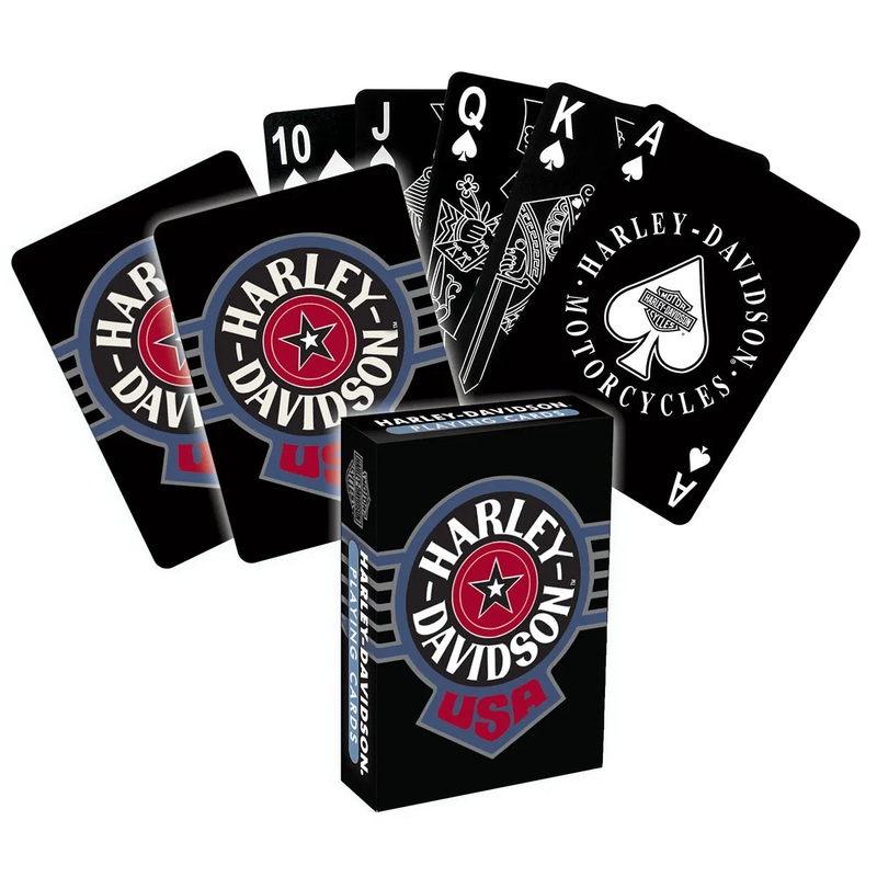 DW Harley Davidson Fat Boy Logo Playing Cards