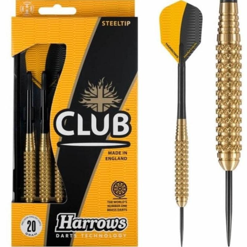 Harrows Club Brass Darts – Steel Tip – Solid Precision Brass – S03 – 20g 20g