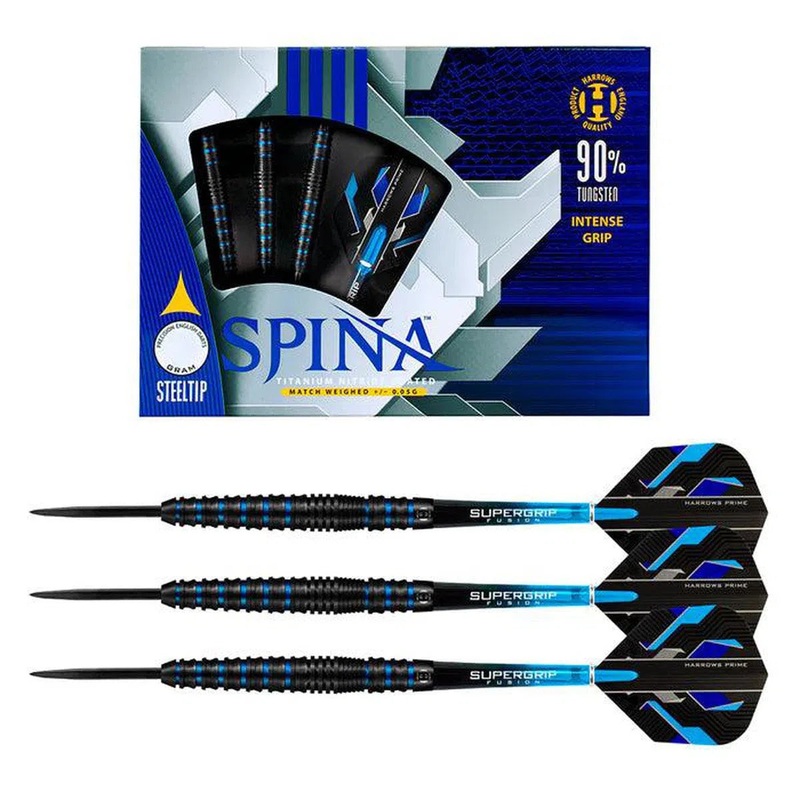 Harrows Spina Blue 90% Tungsten Steel Tip Darts 21 GRAM