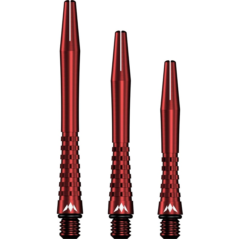 Mission Atom13 Aluminium Shafts – Anodised Metal Stems – Red Short