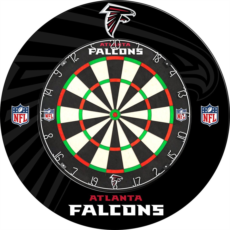 NFL – Printed Dartboard & Printed Surround – Official Licensed – Atlanta Falcons