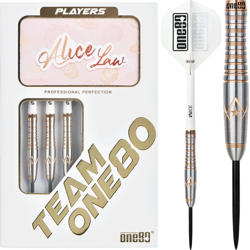 One80 Alice Law Stone Darts – Steel Tip – V2 – Bronze Star – 22g 22g