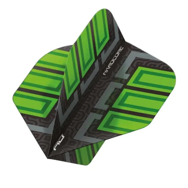 Red Dragon Hardcore Radical Black & Green Blocks Standard Flights
