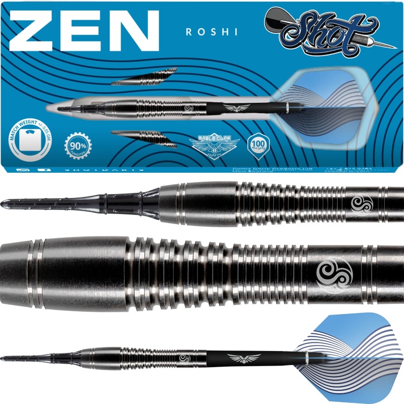 Shot – Zen Roshi Darts – Soft Tip – 90% Tungsten – 18g 20g 18 grams