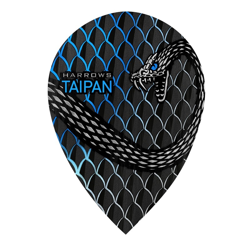 Taipan Aqua Pear Dart Flights By Harrows Aqua