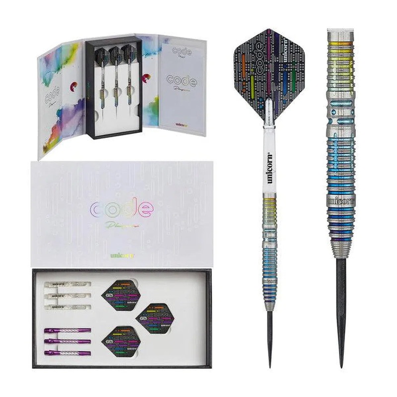 Unicorn Jeffrey de Zwaan Code 90% Tungsten Steel Tip Darts 23 GRAM