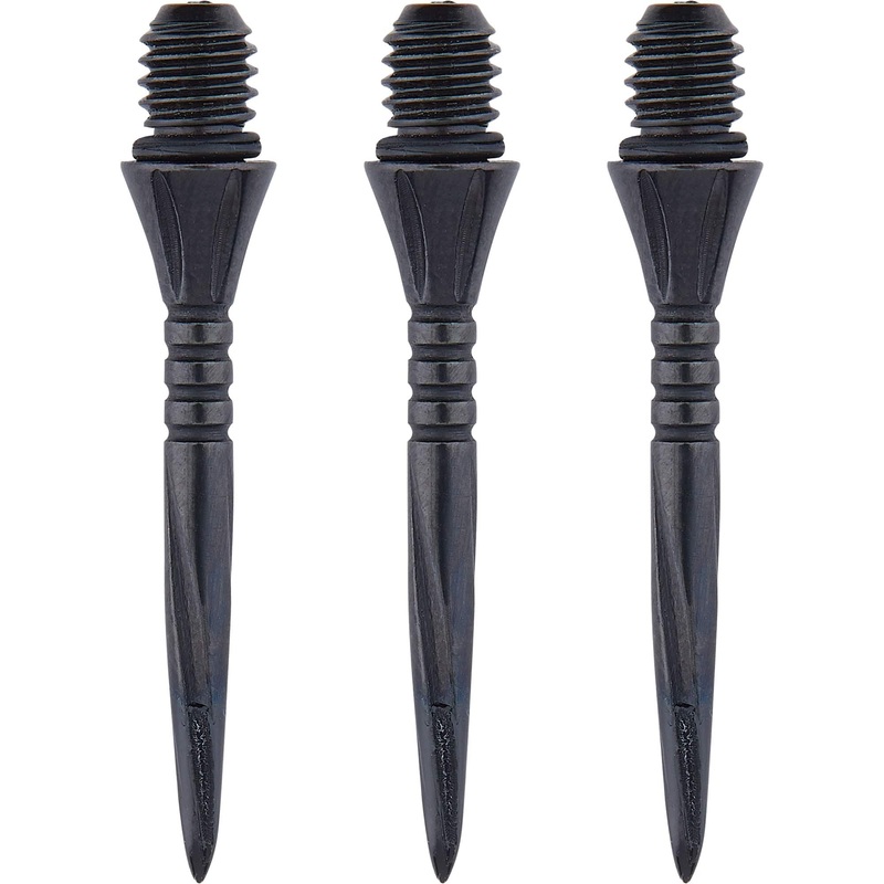 Unicorn Volute Conversion Dart Points – Steel Tip – 27mm – Ringed – Black