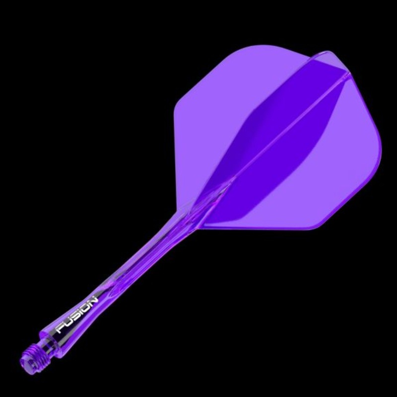 Winmau Fusion Integrated Flight & Shaft #2 Shape – Medium – Purple Purple Medium (34mm in length excluding thread) Polycarbonate