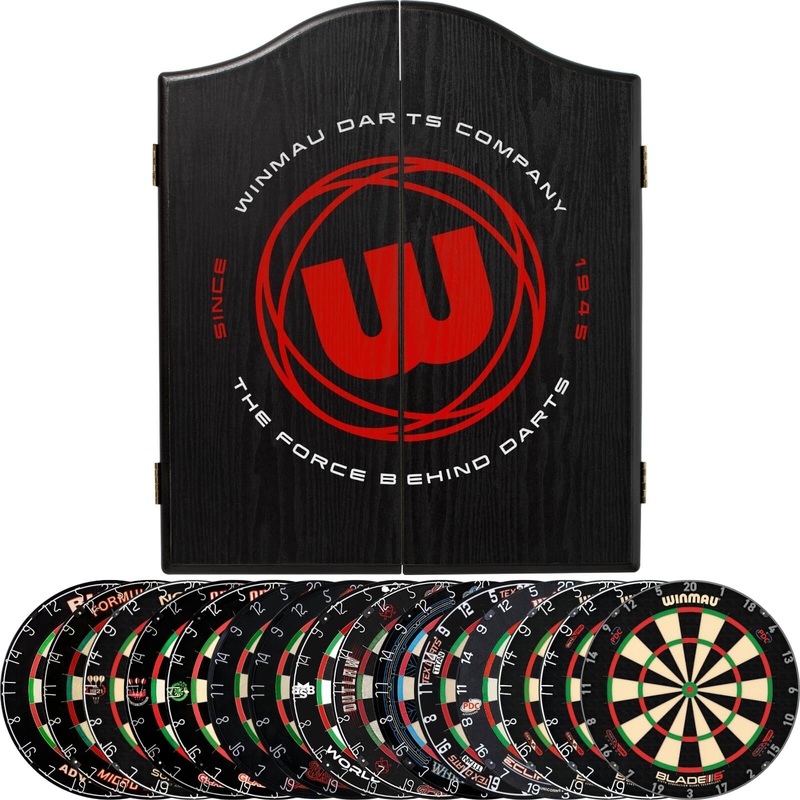 Winmau – Roundel Dartboard Cabinet & Dartboard Bundle – Choose Your Board Bulls NL – Advantage 501