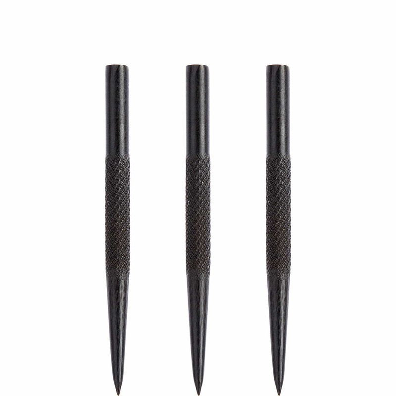 Bulls Dart Spare Points – Knurl Grip Points – Black – Length 35mm