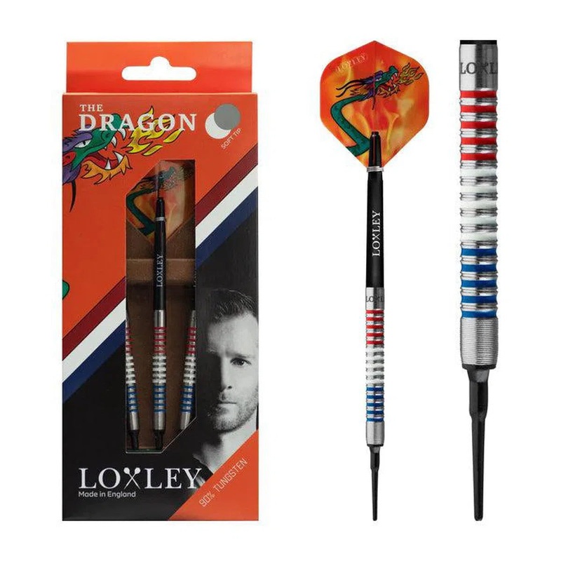 Loxley Jules v Dongen The Dragon 90% Tungsten Soft Tip Darts 19 GRAM