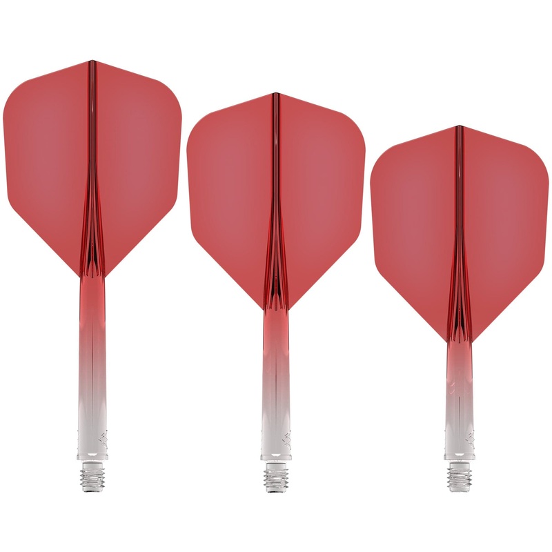 Mission Force 90 – New Moulded Flight & Shaft System – Standard No6 – Gradient – Transparent Red Medium