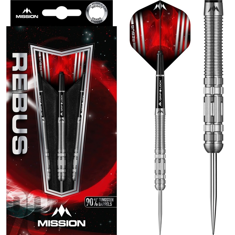 *Mission Rebus Darts – Steel Tip – M4 – Rear Ring Grip 22g