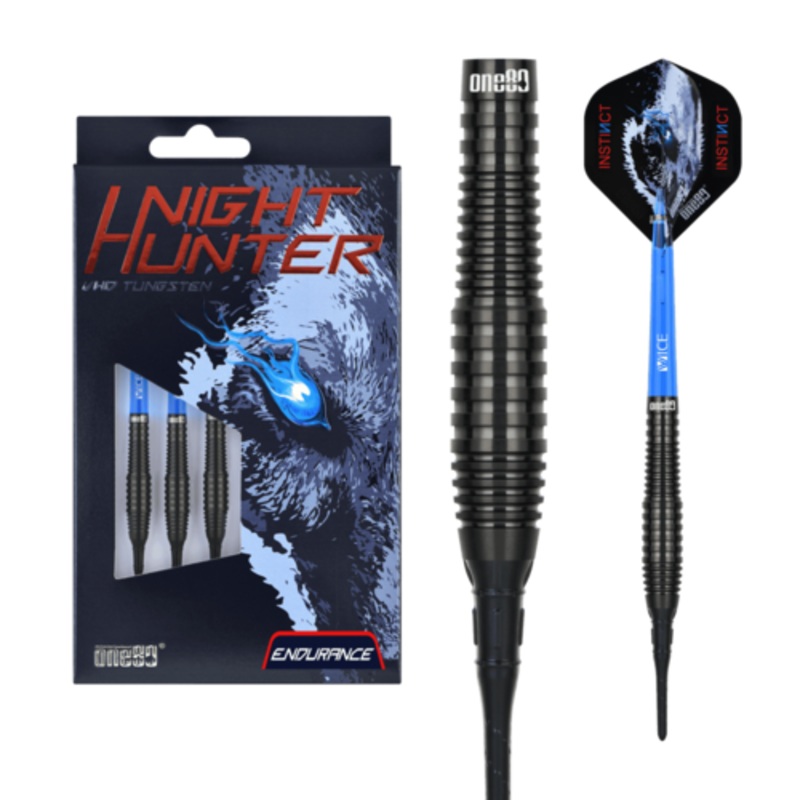 One80 Night Hunter Endurance 18 gram 90% Tungsten Soft Tip Dart Set