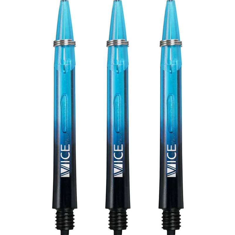 One80 Proplast Vice Dart Shafts – Black/Sky Blue – Medium Polycarbonate Medium (48mm in length excluding thread) Black/Sky Blue