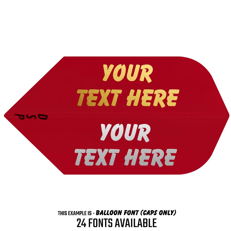 Personalised Flights – Hot Foil – 5 Sets – Poly Plain – Slim – Red Default Title
