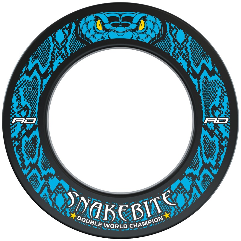 Peter Wright Snakebite Double World Champion Dartboard Surround by Red Dragon