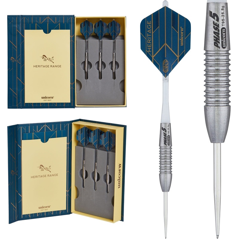Unicorn Heritage Darts – Steel Tip – Phase 5 26g
