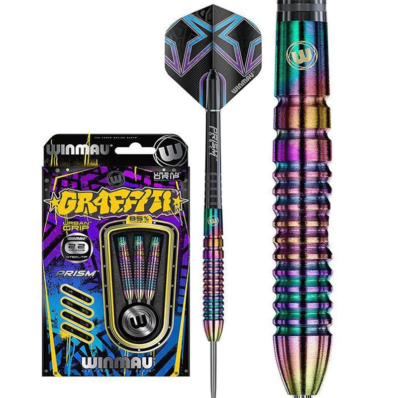 Winmau Graffiti 85% Tungsten Steel Tip Darts 22 GRAM