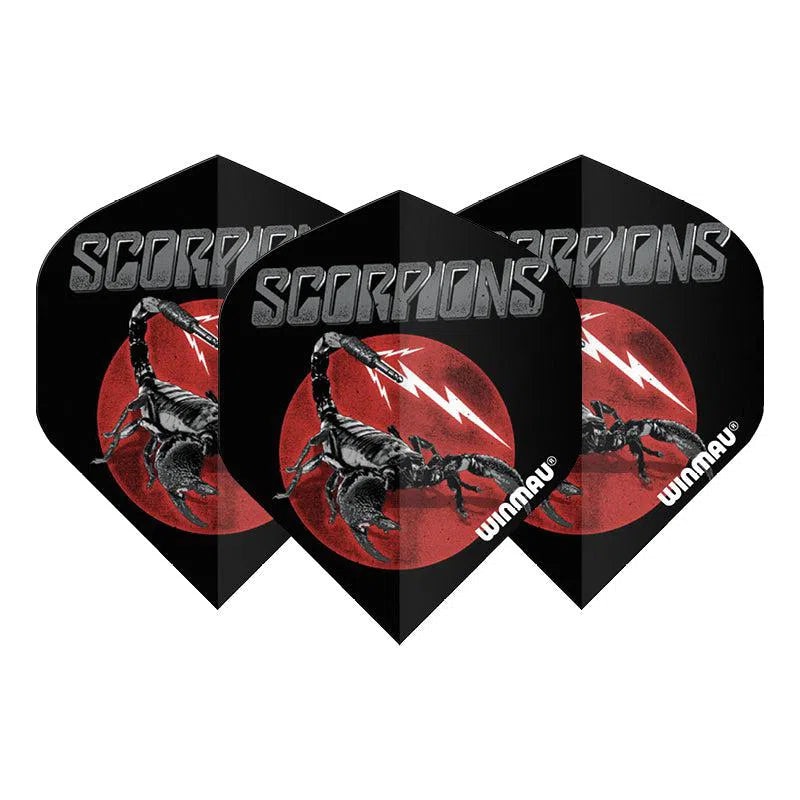 Winmau Rock Band Extra Thick Standard Scorpions Black & Red Flights