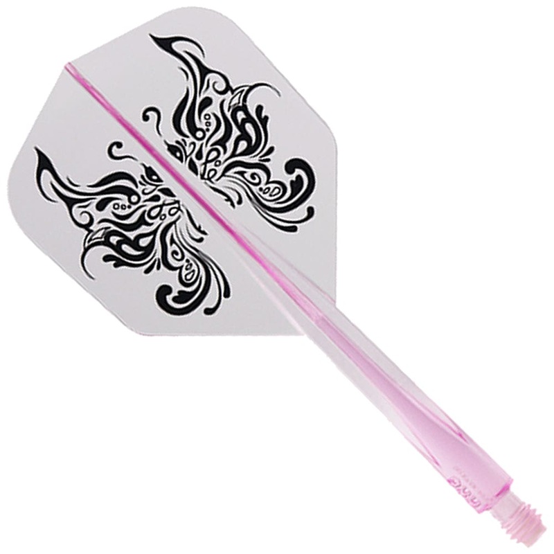 *Condor AXE Dart Flights – Tribal Butterfly – Small – Clear Pink Short