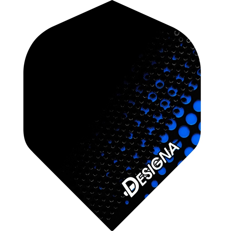 *Designa Dart Flights – Extra Strong – Std – Spotted Metal Blue