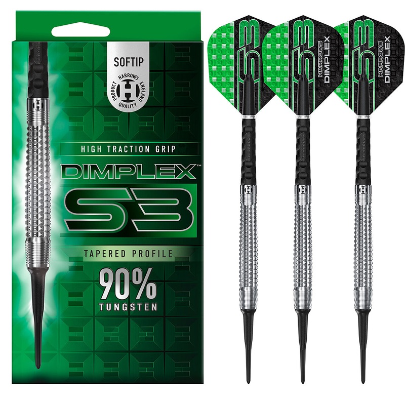 Harrows Dimplex S3 Tapered Soft Tip Darts 20 grams